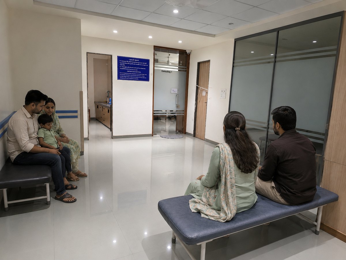 Patient waiting area outside the consulting rooms